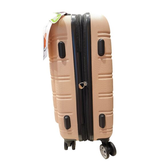 Rockland Melbourne Hardside Expandable Spinner Wheel Luggage, Champagne, Carry-o - Picture 2 of 7